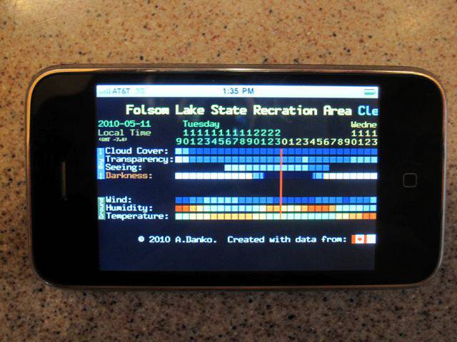 iPhone ClearSkyChart